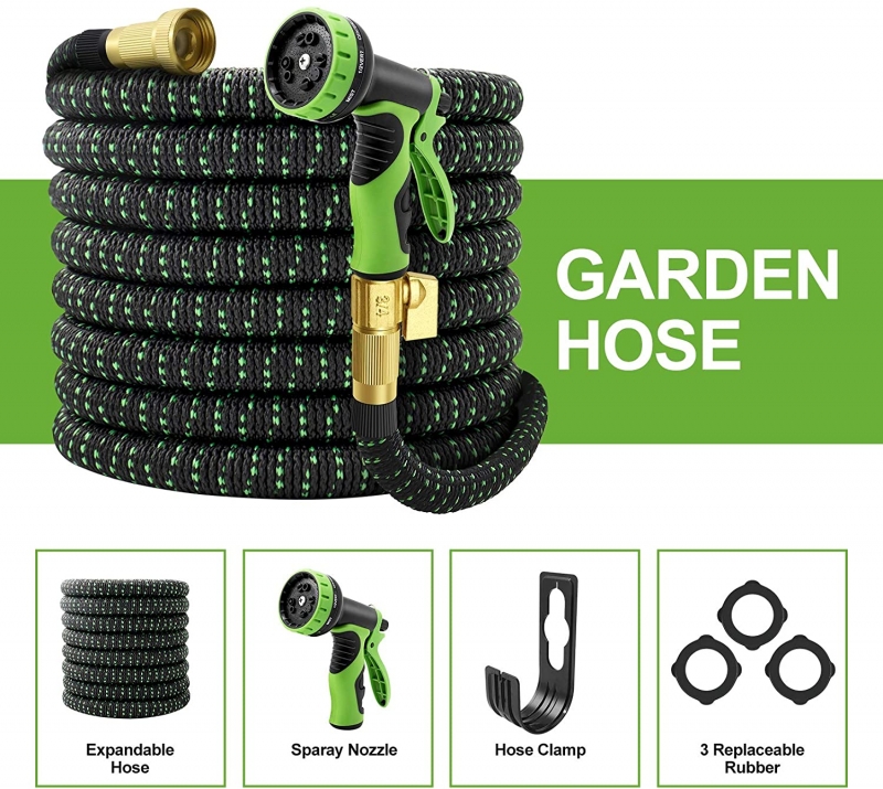 25FT/50FT/75FT/100FT Expandable Garden Hose With Brass Connector